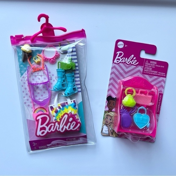 NEW Barbie Accessories Shoes & Handbags - Bundle of 2 Packs New in Package - Picture 1 of 5
